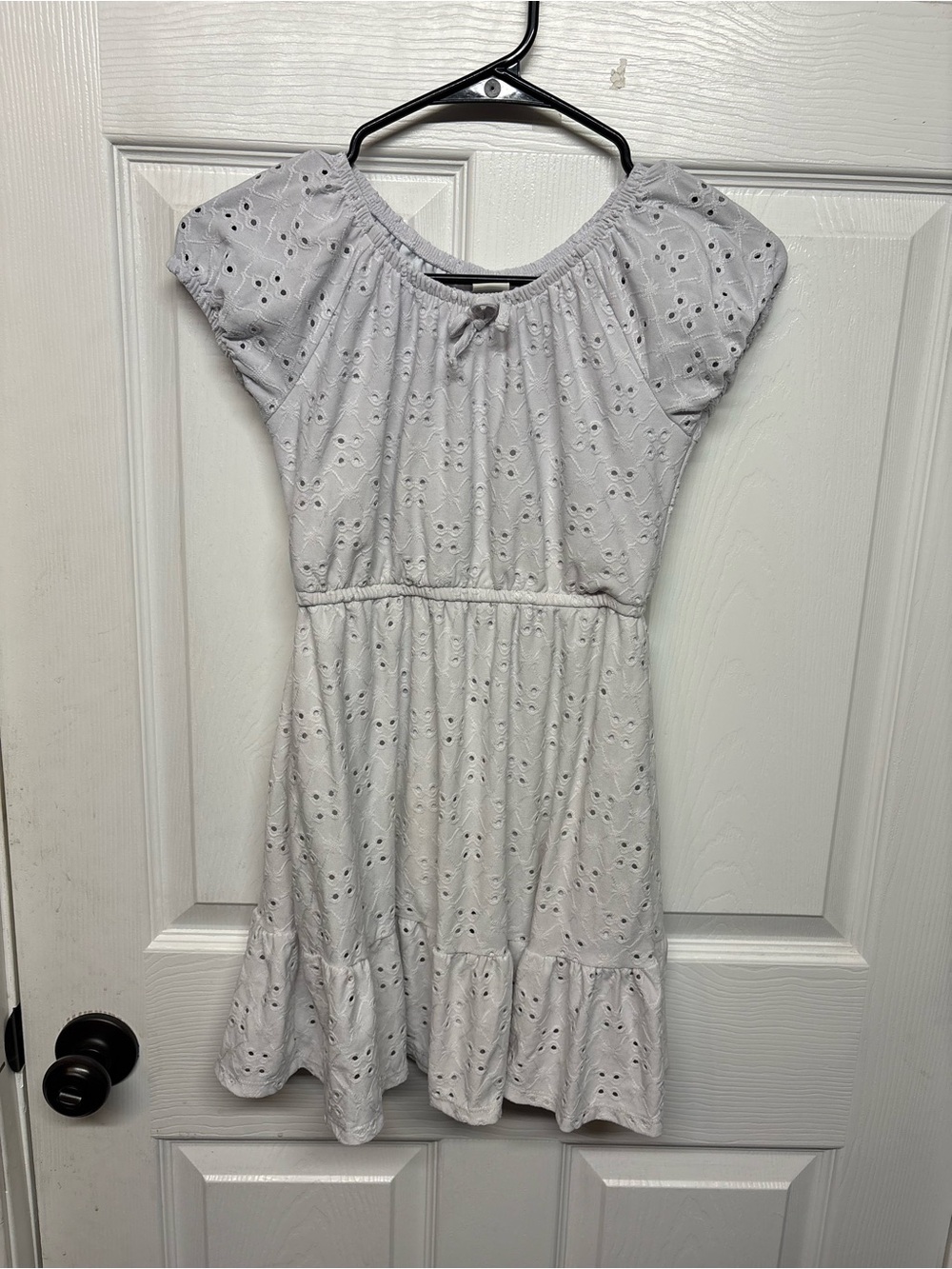 Wallflower White Eyelet Short Sleeve Dress